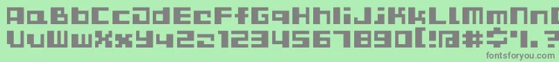 D3CutebitmapismTypeb Font – Gray Fonts on Green Background