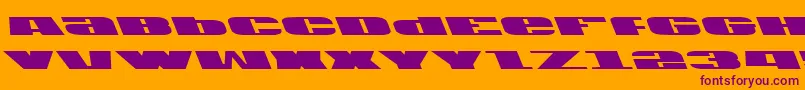 Usalft Font – Purple Fonts on Orange Background