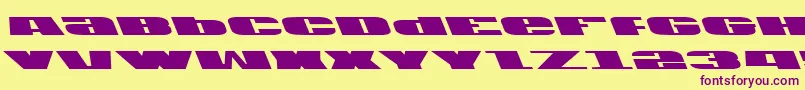 Usalft Font – Purple Fonts on Yellow Background