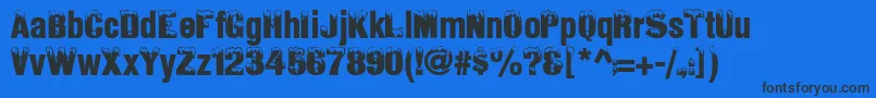 Шрифт IceSnowNormal – чёрные шрифты на синем фоне