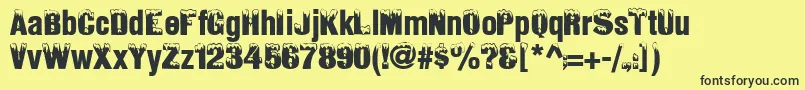 IceSnowNormal Font – Black Fonts on Yellow Background