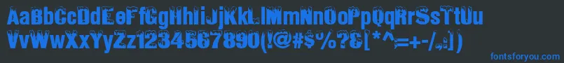 IceSnowNormal-Schriftart – Blaue Schriften auf schwarzem Hintergrund