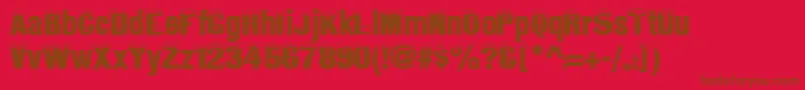 Police IceSnowNormal – polices brunes sur fond rouge