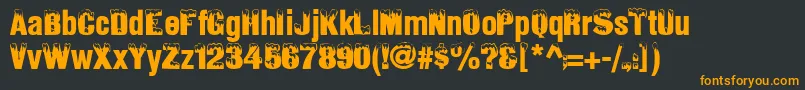 IceSnowNormal Font – Orange Fonts on Black Background