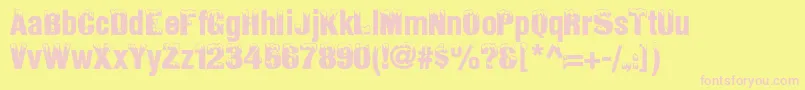 More about IceSnowNormal Font IceSnowNormal Font – Pink Fonts on Yellow Background