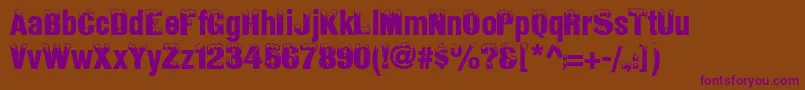 IceSnowNormal Font – Purple Fonts on Brown Background