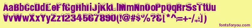 More about IceSnowNormal Font IceSnowNormal Font – Purple Fonts on Yellow Background