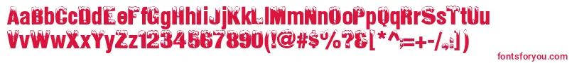 IceSnowNormal Font – Red Fonts on White Background