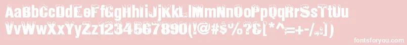 IceSnowNormal-fontti – valkoiset fontit vaaleanpunaisella taustalla