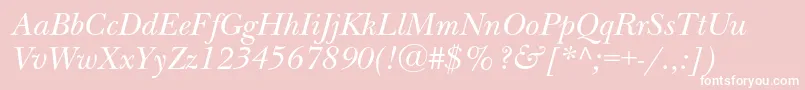 NewbaskervillecItalic Font – White Fonts on Pink Background