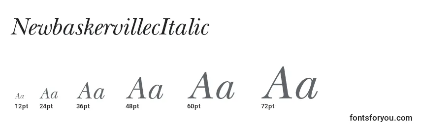 NewbaskervillecItalic Font Sizes