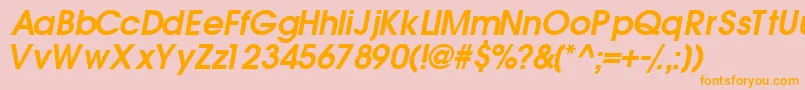 TrendexsskSemibolditalic Font – Orange Fonts on Pink Background