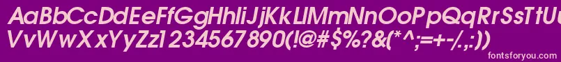 TrendexsskSemibolditalic Font – Pink Fonts on Purple Background