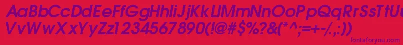 TrendexsskSemibolditalic Font – Purple Fonts on Red Background