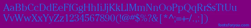 ItcCheltenhamLtLight Font – Blue Fonts on Purple Background