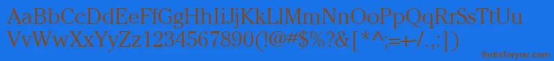 ItcCheltenhamLtLight Font – Brown Fonts on Blue Background