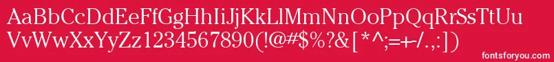 ItcCheltenhamLtLight Font – White Fonts on Red Background