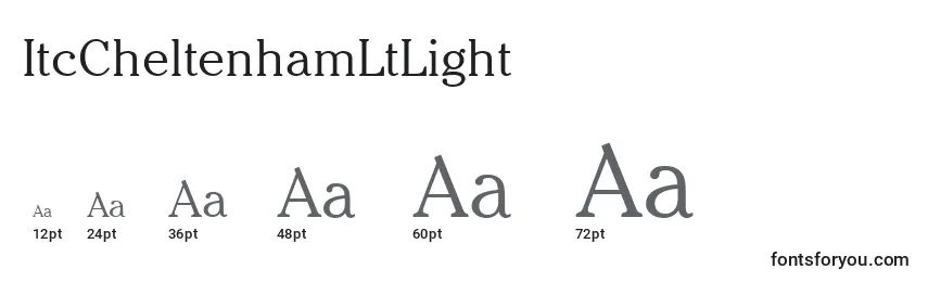 ItcCheltenhamLtLight Font Sizes