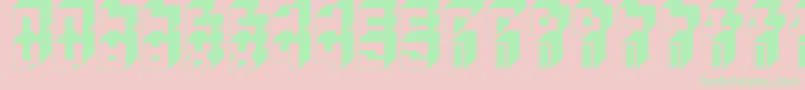 3x3Block Font – Green Fonts on Pink Background