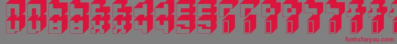 3x3Block Font – Red Fonts on Gray Background