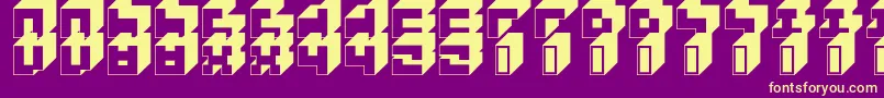 3x3Block Font – Yellow Fonts on Purple Background