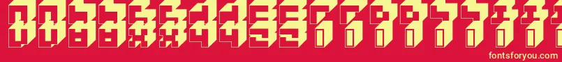 3x3Block Font – Yellow Fonts on Red Background