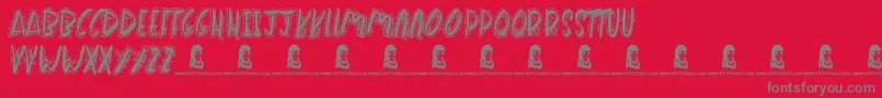 WakeMeUp Font – Gray Fonts on Red Background