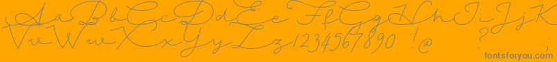 AutumnChant-Schriftart – Graue Schriften auf orangefarbenem Hintergrund