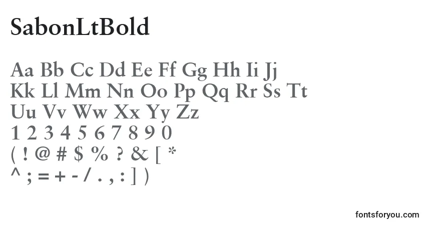 Шрифт SabonLtBold – алфавит, цифры, специальные символы