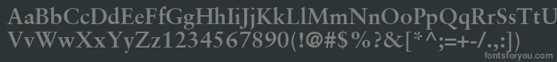 SabonLtBold Font – Gray Fonts on Black Background