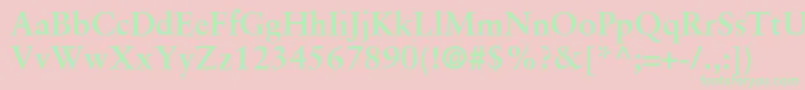 SabonLtBold Font – Green Fonts on Pink Background