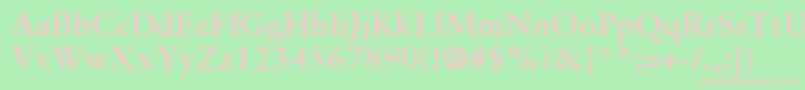 SabonLtBold Font – Pink Fonts on Green Background