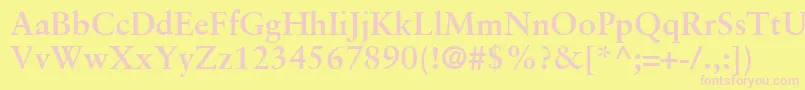 SabonLtBold Font – Pink Fonts on Yellow Background