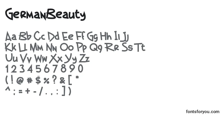 GermanBeauty Font – alphabet, numbers, special characters