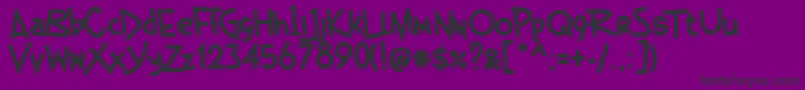 フォントGermanBeauty – 紫の背景に黒い文字