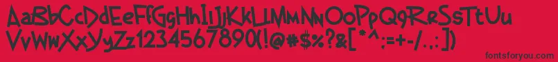 GermanBeauty Font – Black Fonts on Red Background