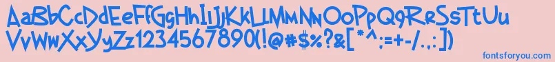 Подробнее о шрифте GermanBeauty Шрифт GermanBeauty – синие шрифты на розовом фоне