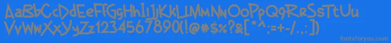 フォントGermanBeauty – 青い背景に灰色の文字