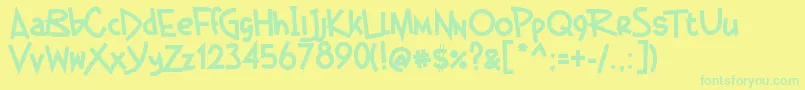GermanBeauty Font – Green Fonts on Yellow Background