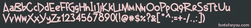 GermanBeauty Font – Pink Fonts on Black Background