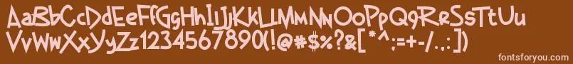 GermanBeauty Font – Pink Fonts on Brown Background