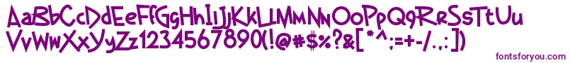 Czcionka GermanBeauty – fioletowe czcionki