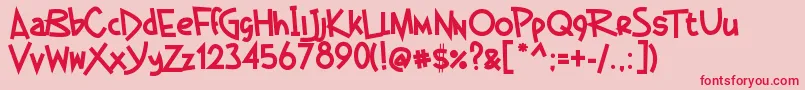 GermanBeauty Font – Red Fonts on Pink Background