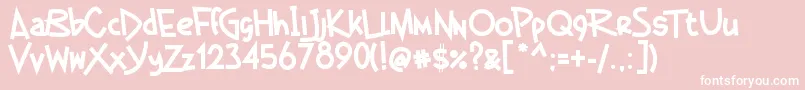 フォントGermanBeauty – ピンクの背景に白い文字