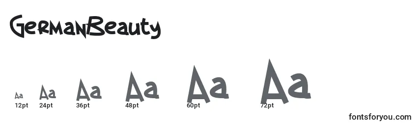 GermanBeauty Font Sizes