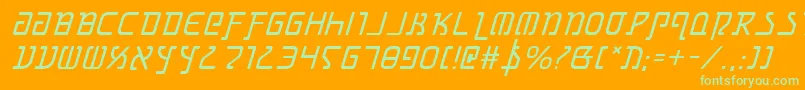 Grimlordi Font – Green Fonts on Orange Background