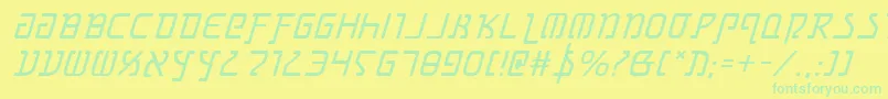 Grimlordi Font – Green Fonts on Yellow Background
