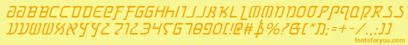 Grimlordi Font – Orange Fonts on Yellow Background