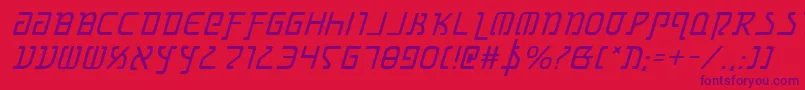 Grimlordi Font – Purple Fonts on Red Background