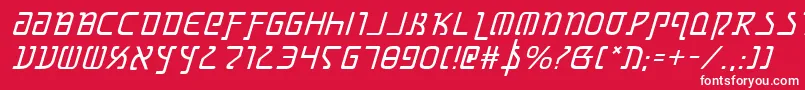 Grimlordi-Schriftart – Weiße Schriften auf rotem Hintergrund